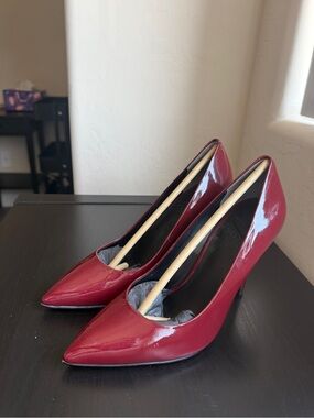 Patent Pointed-Toe Pumps in Deep Burgundy